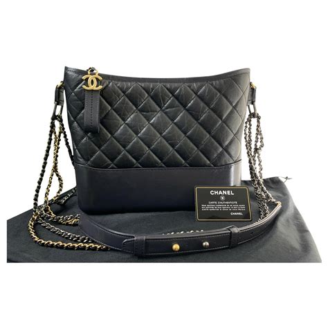 black pre owned hobo bag by chanel|CHANEL Pre.